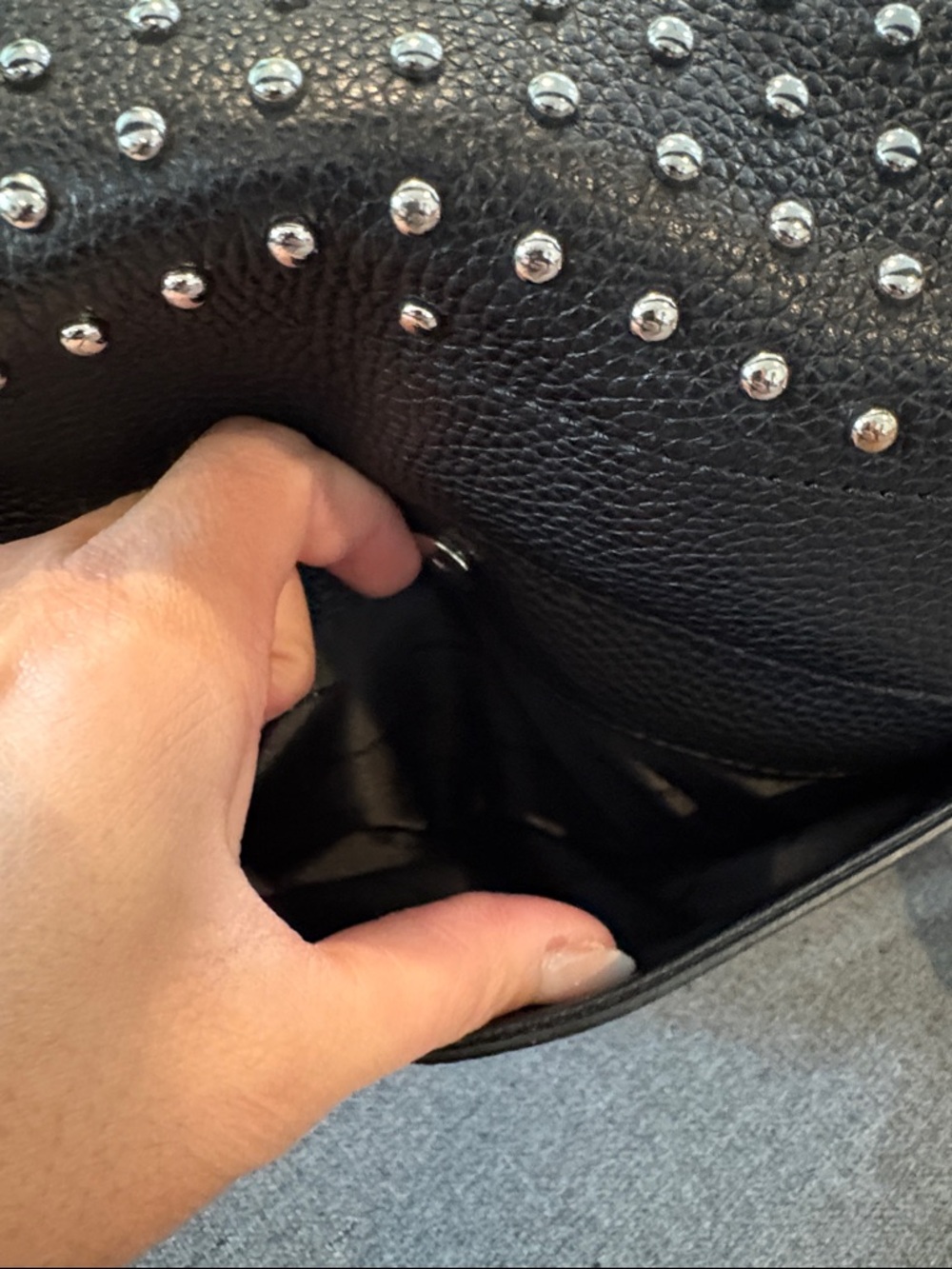 🖤 Michael Kors Black Studded Leather Bristol Satchel 🖤 - Picture 7 of 16